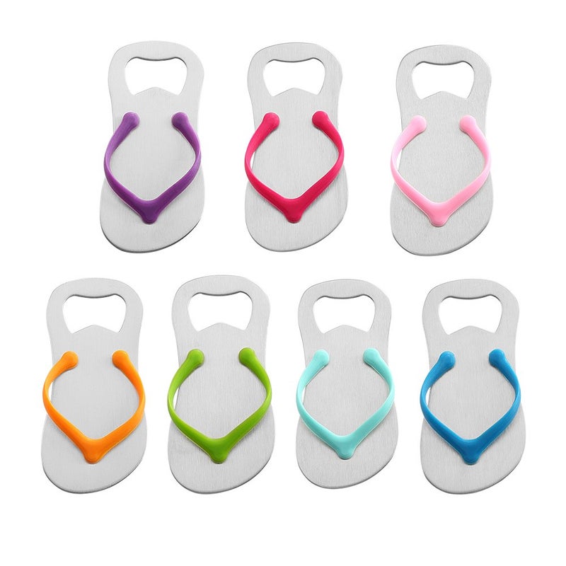 QLL 7 pack Flip-flop Bottle Opener, Gift Wrap for Each Opener - Image 1